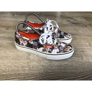 VANS Authentic ASPCA Cats Kittens Print Lace Up Low Top Sneakers Women's Size 7